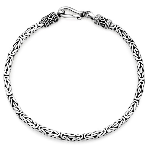 Königsarmband rund oxidiert - rund,