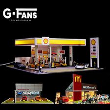 G-Fans 1/64 Diorama Garage Modell LED Lichit Modellauto Szene Display Case