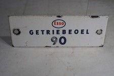 altes Email Schild Esso Getriebeoel 90