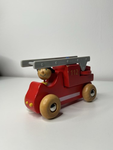 Holz feuerwehrauto 112 mit - holz,