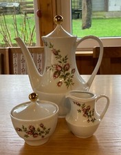 MITTERTEICH Altes Kaffee-Geschirr - Kaffeekanne, Zuckerdose und Milchkännchen