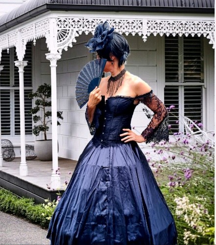 Sissi kleid schwarz satin - kleid,