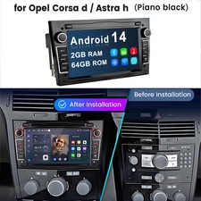 DAB+ Android 14 Autoradio GPS Navi Für Opel Astra H G Corsa C D Zafira B Carplay