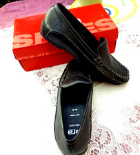 ARA Damen Halb Schuhe Slipper Mokassins Gr. 6,5 schwarz NEU