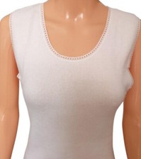 Angora Damen Unterwäsche 50% Angora Unterhemd Feinwäsche ohne Arm