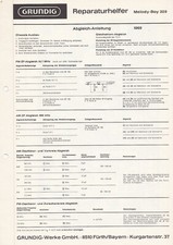 Original Reparaturhelfer -- Grundig Melody-Boy 209 --  1969