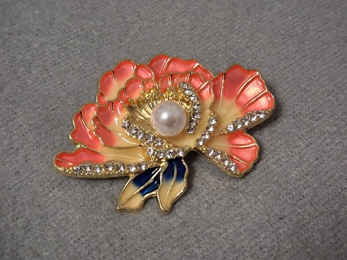 Schmuck brosche emaille strass - schmuck,