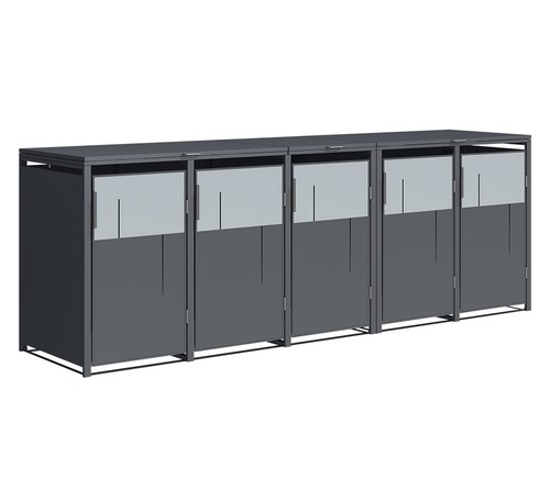 Mülltonnenbox 5er metall - 5er,