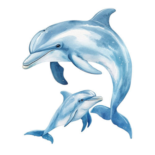 Wandtattoo aufkleber delphin - aufkleber,