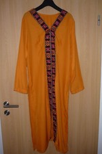 Kaftan Kleid mit Hose orange  orientalisches Kleid Kostüm zweiteilig