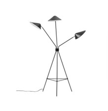 Westwing Collection Große Tripod-Stehlampe Neron mit Gold-Dekor Designer