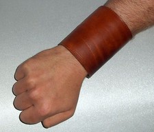 2 Armstulpen Manschetten Leder braun Börse Leder cuffs leather brown wallet purs