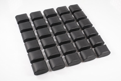 30x uhrenkissen schwarz aus - schwarz,