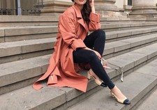 Trenchcoat Zara Rose Ausverkauft Baumwolle Oversized Größe S