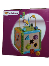 Eichhorn Holzspielzeug Lernspiel Motorikwürfel mit Spieluhr Kleinkind