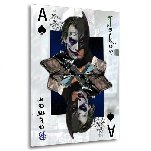 Joker karte leinwandbild - karte,