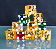 Würfel  11 Stück Präzisionswürfel Casino Spielbank Berlin Würfelspiel rare selte