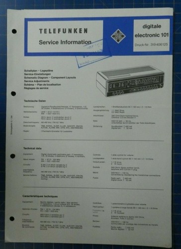 Telefunken service information - telefunken,
