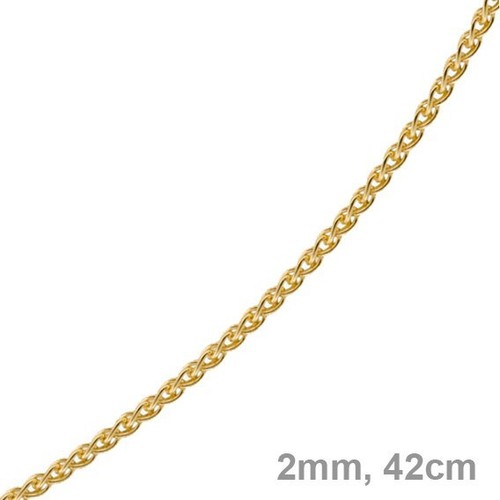 2mm zopfkette kette collier - zopfkette,