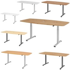 bümö elektrisch höhenverstellbarer Konferenztisch oval 220x103 Besprechungstisch