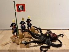 Playmobil Piraten 3 Figuren 1 Floß Riesen Kraken Schatzkiste Zubehör
