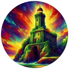 8x lighthouse 9x9 cm car