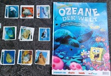  Ozeane der Welt - Ferrero - Leeralbum und kompletter Stickersatz 