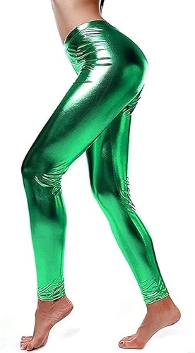 Damen metallic leggings - metallic, low