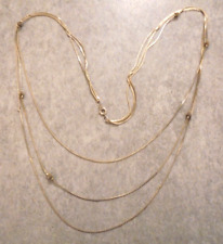 Aparte Halskette Schmuck goldfarbend 3 -reihig mit Karabinerverschluss Nr. 3713