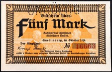 Quedlinburg 1918 mark - 5,