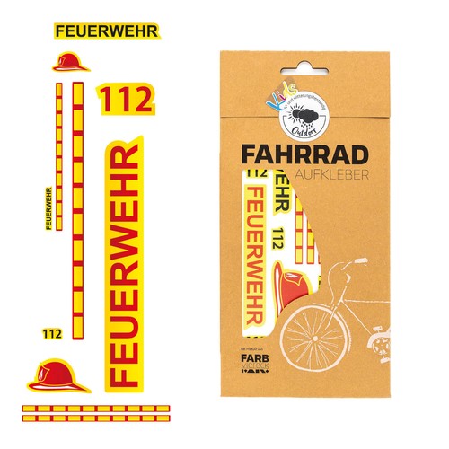 Feuerwehr rahmen aufkleber - feuerwehr,