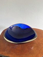 Blaue Kunstglas-Schale –