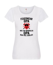 Feuerwehr Opa, normal, viel cooler | Löscher | Atemmaske Damen Shirt Weiß