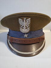 Kopfbedeckung Schirmmütze Polen 1 Stern Offizier Blau Leder