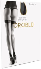 Oroblu halterlose Strümpfe Riga Up 20 mit Naht und Hochferse