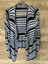 Offene Strickjacke in blau von