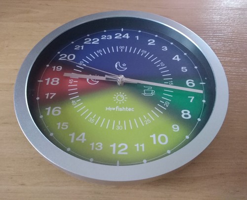 Fishtec wanduhr mit - fishtec, 24h