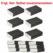 9 Stk. Schleifschwämme Set Grob Mittel Fein Schleifschwamm Schleif block