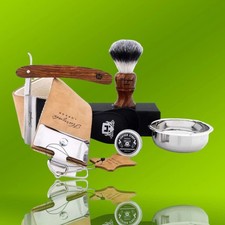 Haryali London Rasierset mit Rasierpinsel, Rasiermesser & Lederstreifen