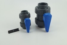 2x Effast Kugelhahn Kugelventil 50 mm + 30 mm PVC - DN40 DN25