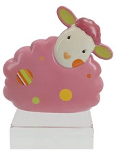 GOEBEL Schaf Dekofigur Keramik Rosa Punkte 10cm Kinderzimmer Deko Farbenfroh