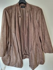 Sommer Jacke Wildlederimitat Damen Gr. 62