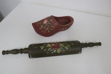 Hakenleiste Holz  Bemalt Landhausflair Küche - Handtuchhalter