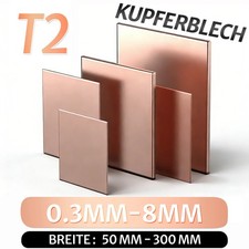 T2 Kupferblech 0,3mm 0,5mm