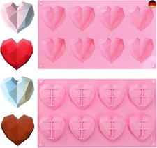 Herzform Backform, 3D Diamant