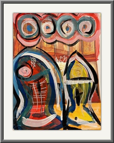 Pop art portrait acryl - portrait, –