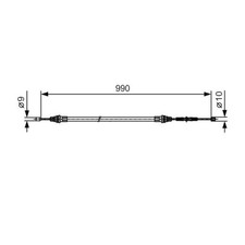 Bosch Handbremsseil für Smart Cabrio City-Coupe Crossblade Fortwo