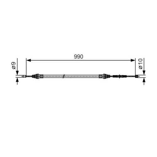 Bosch handbremsseil für smart - handbremsseil,