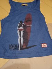 Surfer-Top, T-Shirt,Smilodox, blau,Mädchen mit Surf-board, Gr.S, ca 164