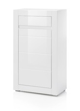 Kommode Highboard weiß Hochglanz Wohn Esszimmer Schrank 66x112 Soft-Close Nobile